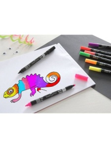 Set 10 carioci cu 2 capete Neon Faber Castell FC151109
