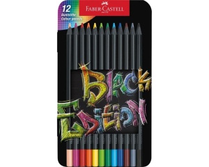 Set 12 creioane colorate Black Edition Faber Castell 116413