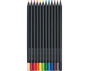 Set 12 creioane colorate Black Edition Faber Castell