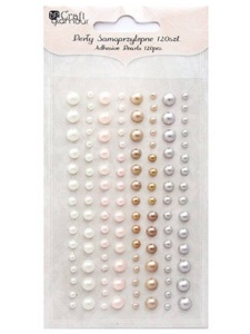 Set 120 perle adezive 3-6mm Mocca Cream Dp-Craft GRPE-016
