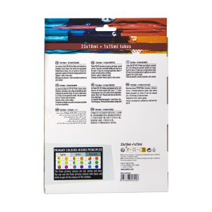 Set 23x10ml Culori Ulei Pop Art + 15ml White 669620 Pebeo