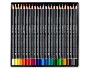 Set 24 creioane colorate acuarelabile Mars Artist, cutie metalica, 104-M24, Staedtler