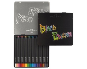 Set 24 creioane colorate Black Edition Faber Castell 116425