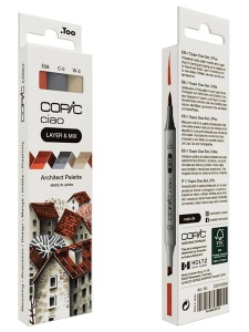 Set 3 Markere Copic Ciao Paleta de Culori Architect 220750304