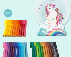 Set 33 culori carioca unicorn connector Faber-castelL 155544