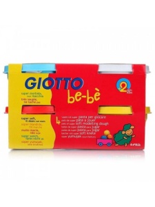 Set 4 plastiline, 4 culori x 100 g, Giotto Bebe, 464901
