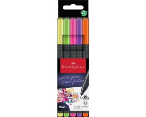 Set 5 linere Grip Neon Faber-Castell 151603