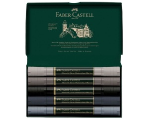 Set 5 markere acuarelabile Grey Albrecht Durer Faber Castell 160306