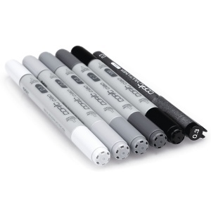 Set 5 markere cu cerneala pe baza de alcool + 1 Multiliner 0,3 mm, Copic Ciao Cool Gray Tones - Img 2