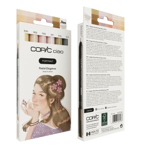 Set 5 markere cu cerneala pe baza de alcool + 1 Multiliner, Copic Ciao Pastel Elegance, 22075582 - Img 3