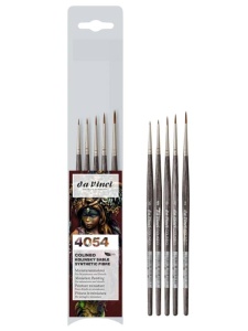 Set 5 pensule pentru miniaturi, cu varf din fire sintetice Colineo da Vinci 4054