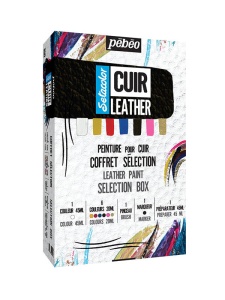 Set 6+1 culori pentru piele Setacolor Pebeo 295682