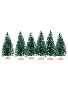Set 6 Braduti de Craciun verzi 5cm Dp-Craft CEOZ-133