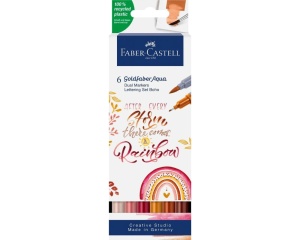 Set 6 Markere cu 2 Capete Lettering Model Boho Faber Castell 164518