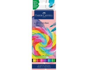 Set 6 markere solubile 2 capete candy shop goldfaber Faber-Castell 164528