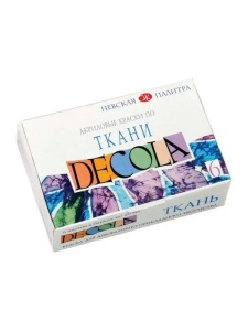 Set 6 x 20 ml culori acrilice pentru textile Decola