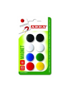 Set 8 magneti colorati 20mm Arda ACL01