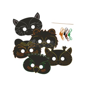 Set creativ cu 5 masti model Animale Salbatice Avenue Mandarine KC141C - Img 3