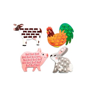 Set de Tesut cu Panglici Filanimo Animale de la Ferma Avenue Mandarine KC171C