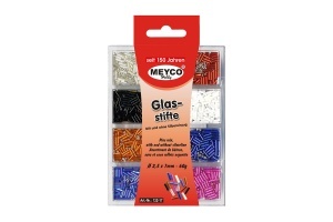 Set Margele Din Sticla Tip Baton In Blister 60g 2,5x7mm Meyco 132-17