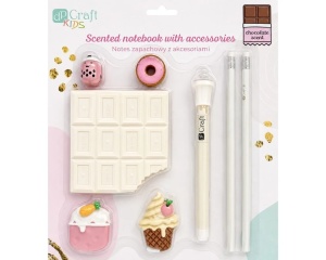 Set notebook parfumat cu accesorii, aroma de ciocolata, DP Craft, DPSG-013
