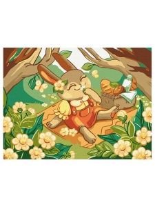 Set pictura pe numere pentru copii Bunnies on a Picnic 138