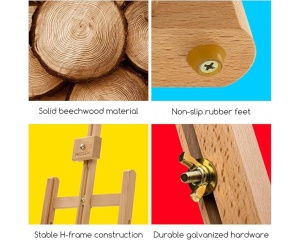 Sevalet de Masa Profesional MEEDEN din Fag Natur, cod AFE-6011-YM