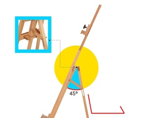 Sevalet Profesional de Studio MEEDEN Basic Large A-Frame din Fag Natur, cod AFE-6057-YM
