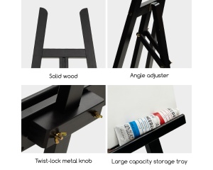 Sevalet studio basic pin, culoare negru, 140 cm Meeden AFE-6016S-HS