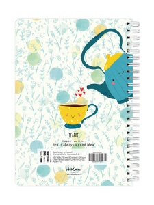 Sketchbook cu spira Happy tea time 60 file 120g/mp Teapot