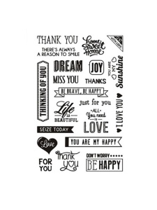 Stampile decorative din silicon English Words 11 x 15.5 cm 240016