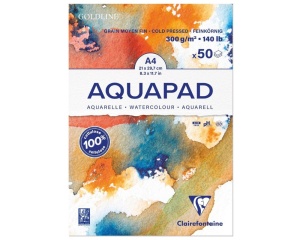 Bloc Clairefontaine Aquapad A4, 50 file, 300g pentru Acuarela