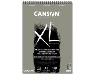 Bloc de Desen XL Sand Grain 160 g/mp 40 file culoare Gri Canson