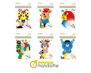 Carte de colorat cu spira Graffy Nimo, model Pisica, My Mandarine, cod GY110C