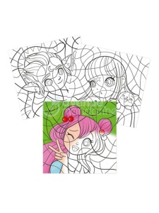 Carte de colorat pe numere Graffu Manga 24 file Avenue Mandarine GY108C