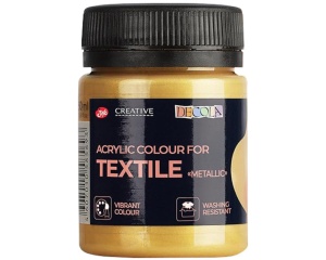 Culori acrilice textile metalice 50 ml Decola pentru bumbac si materiale textile