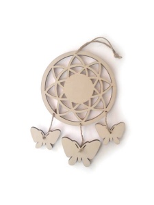Decoratiune din lemn Fluturi 12.5x21.5x0.2cm Graine Creative 101149
