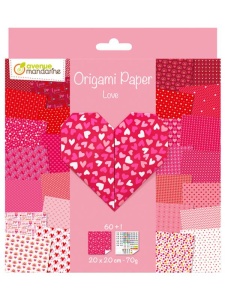 Hartie Origami Avenue Mandarine Dragoste 60 coli 70g 20x20cm OR518C