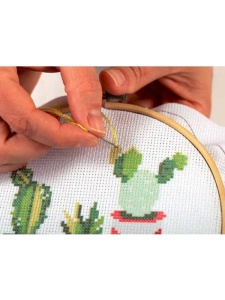Kit broderie cactus 155mm Graine Creative 420170