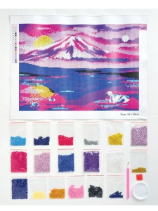 Kit broderie cu strasuri colorate Mountain Scene DP Craft DSM-105115