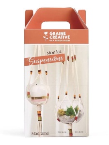 Kit creatie macrame Graine Creative, 15 x 25 x 10 cm, cod 791059