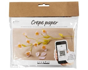 Kit creatie mini craft din hartie creponata model ramura de cires 977471 DIY