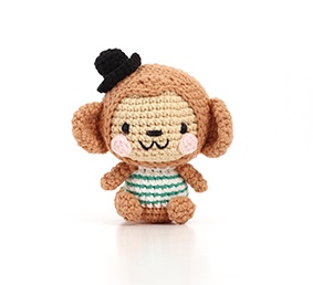 Kit creativ Amigurumi model Maimuta Nori pentru crosetat 100 mm Graine Creative 420330