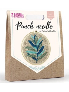 Kit Creativ cu Tehnica Punch Needle model Frunza 20 cm Graine Creative 420205