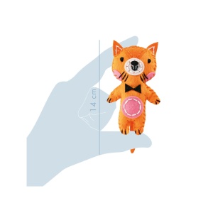 Kit Creativ de Cusut pentru Copii model Elliott the Cat Avenue Mandarine KC047C - Img 3