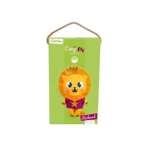 Kit Creativ de Cusut pentru Copii model Richard the Lion Avenue Mandarine KC165C