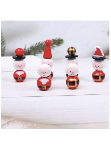 Kit creativ model Decoratiuni Mos Craciun din Bile de Lemn Graine Creative 100871