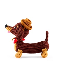 Kit creativ pentru crosetat Amigurumi model Teckel Graine Creative 39961