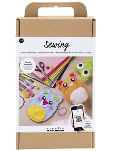 Kit creativ Starter pentru copii, ursuleti textili, 977540