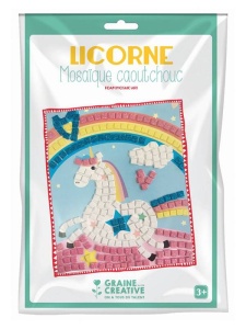Kit Mozaic din Cauciuc Moale model Unicorn Graine Creative 750605